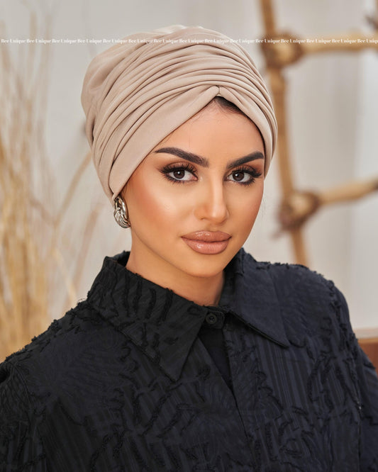 Draped Lycra turban