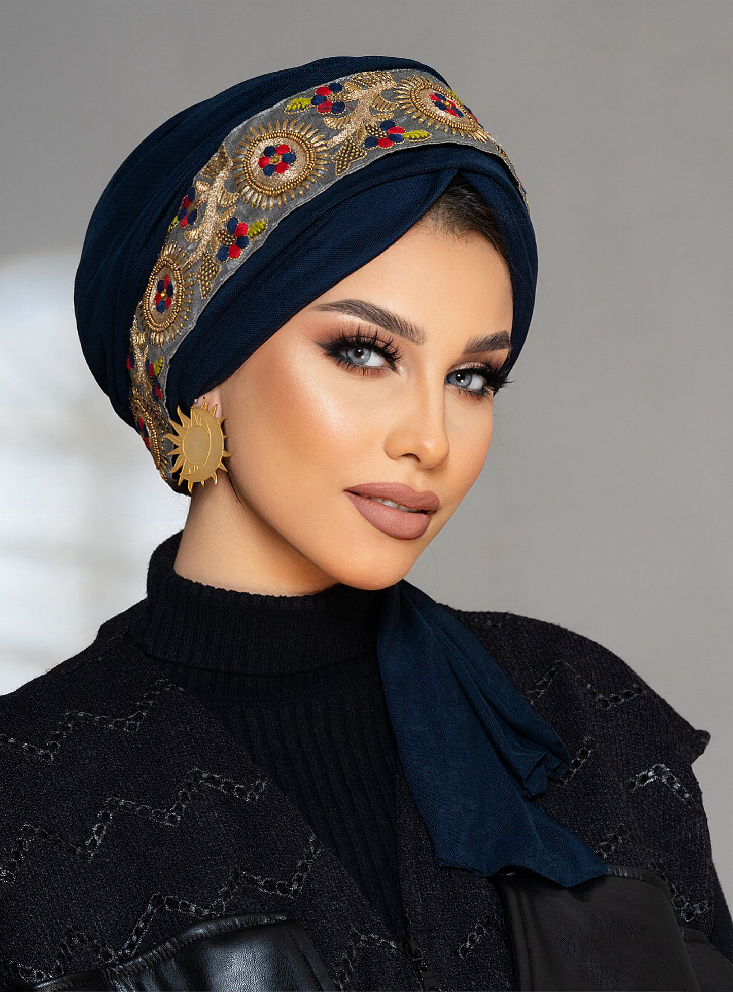 Scarf tulle turban