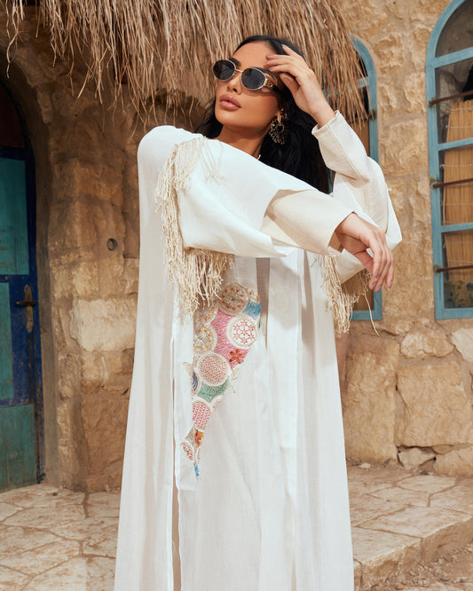 Konouz linen abaya