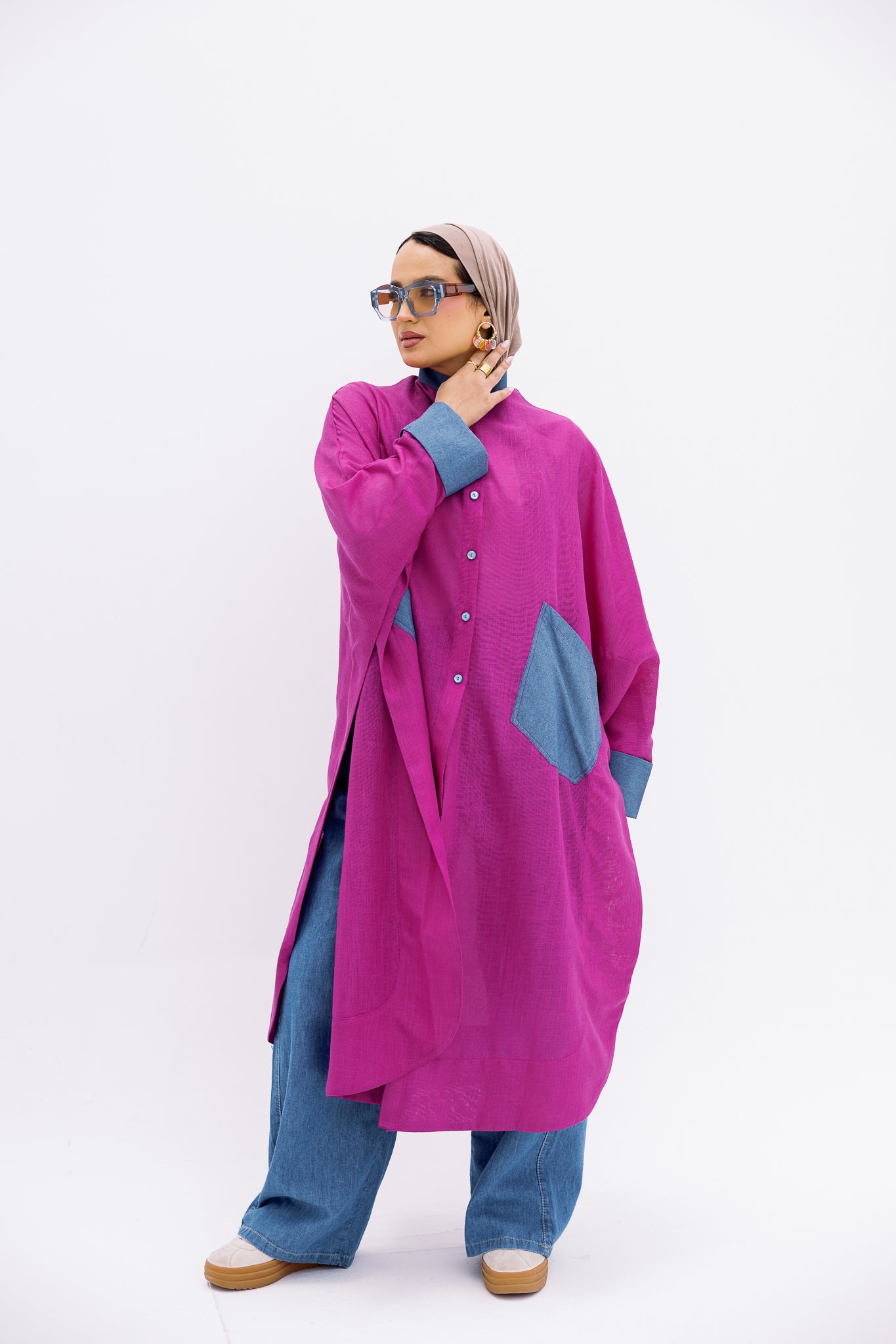 Linen long shirt
