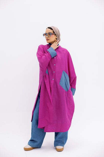Linen long shirt