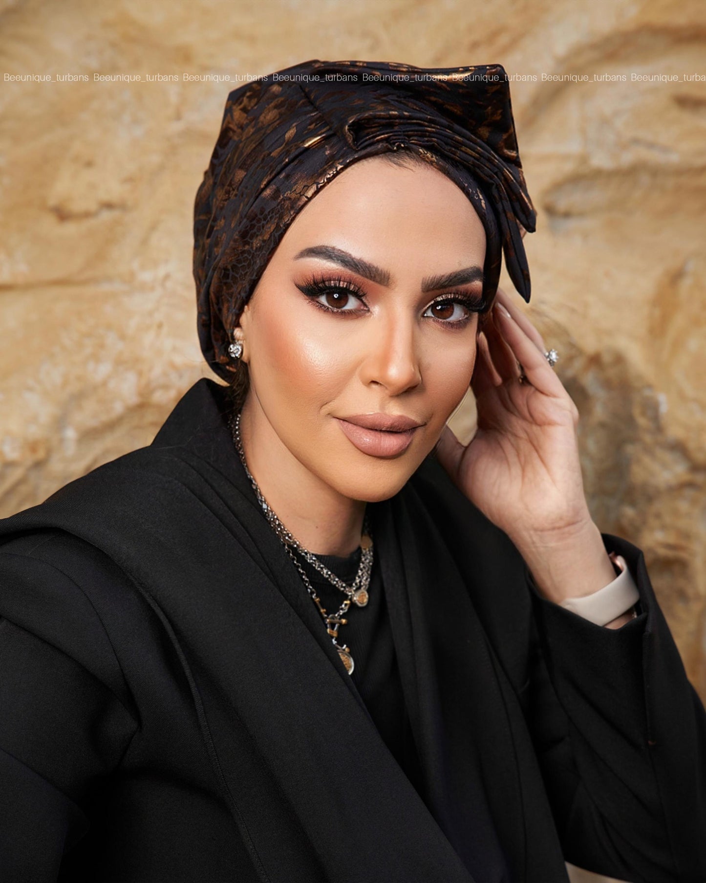 Triple bow turban