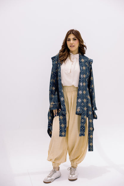 Balloon linen pants