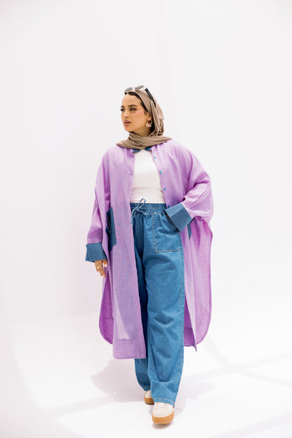 Linen long shirt