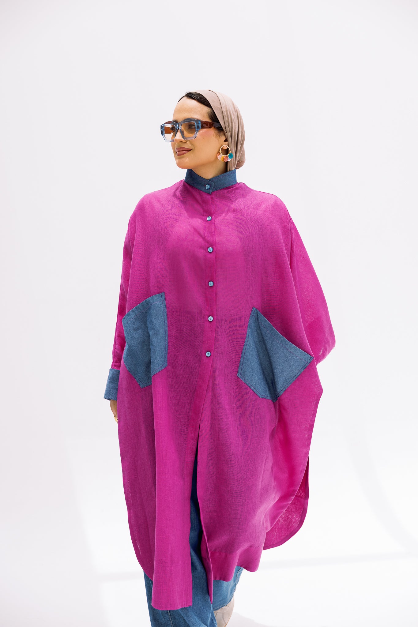 Linen long shirt