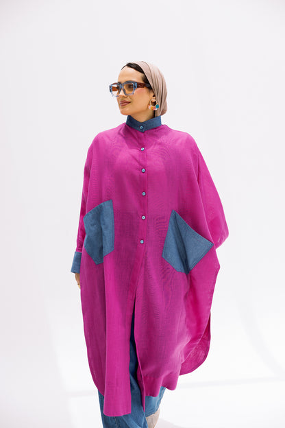 Linen long shirt