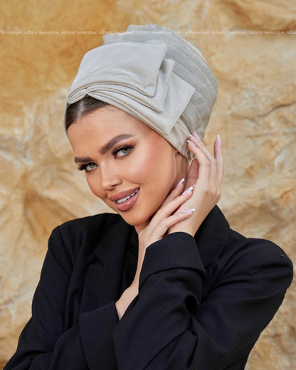 Triple bow turban