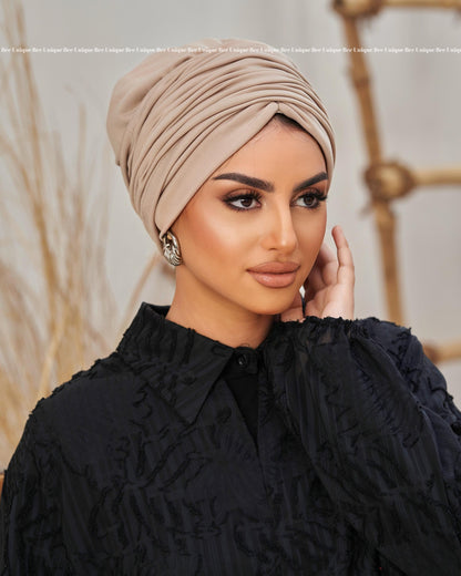 Draped Lycra turban