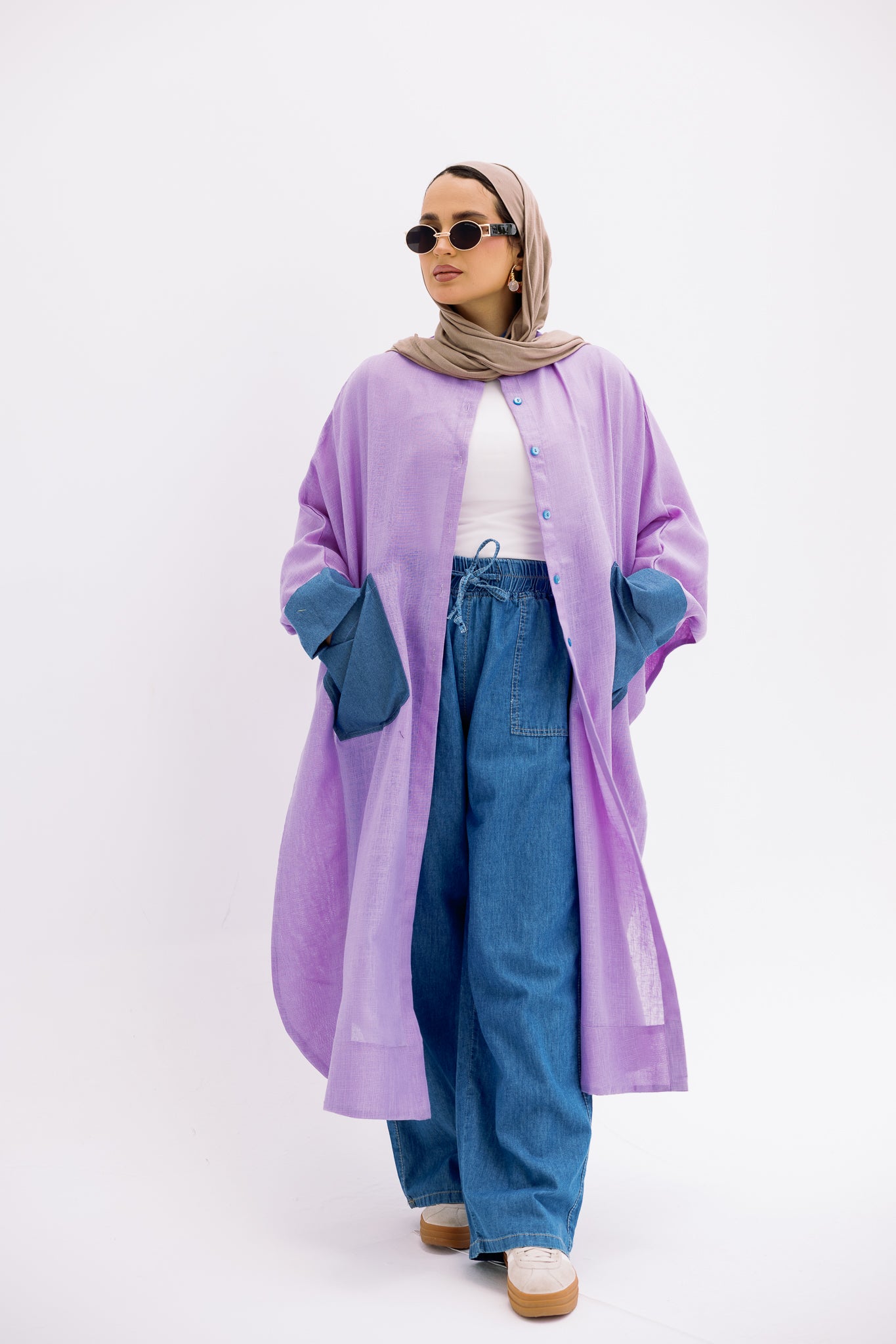 Linen long shirt