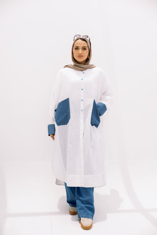 linen long shirt