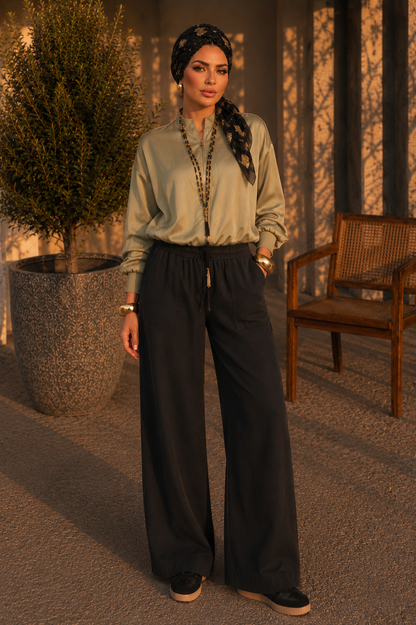 Straight Leg Denim Pants