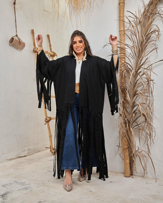fringe kimono