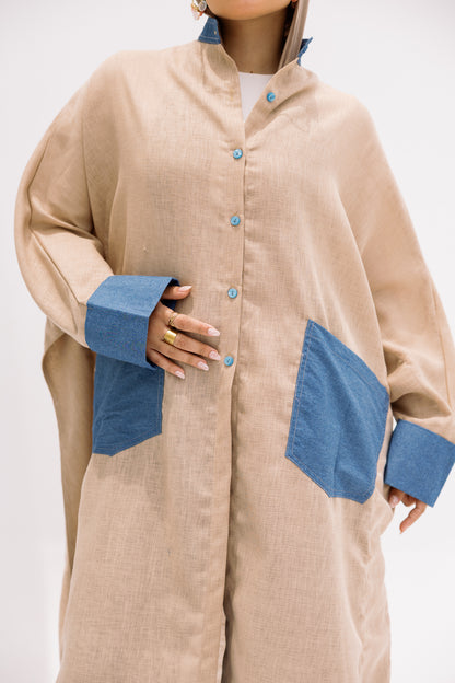 Linen long shirt