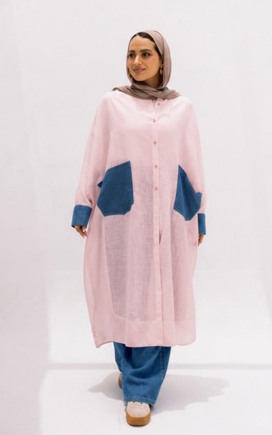 Linen long shirt