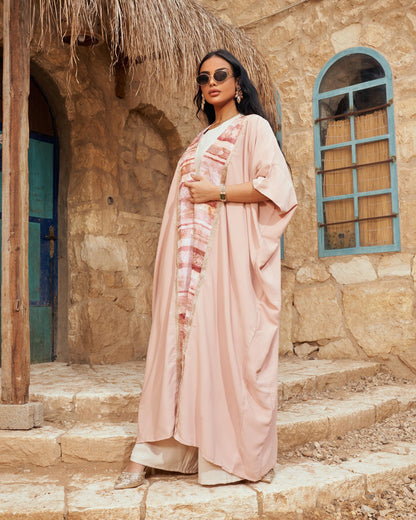 Konouz peach abaya