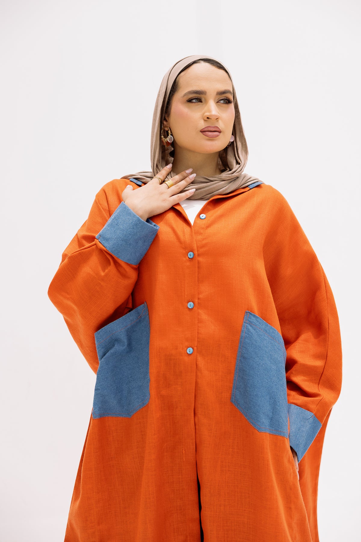 Linen long shirt