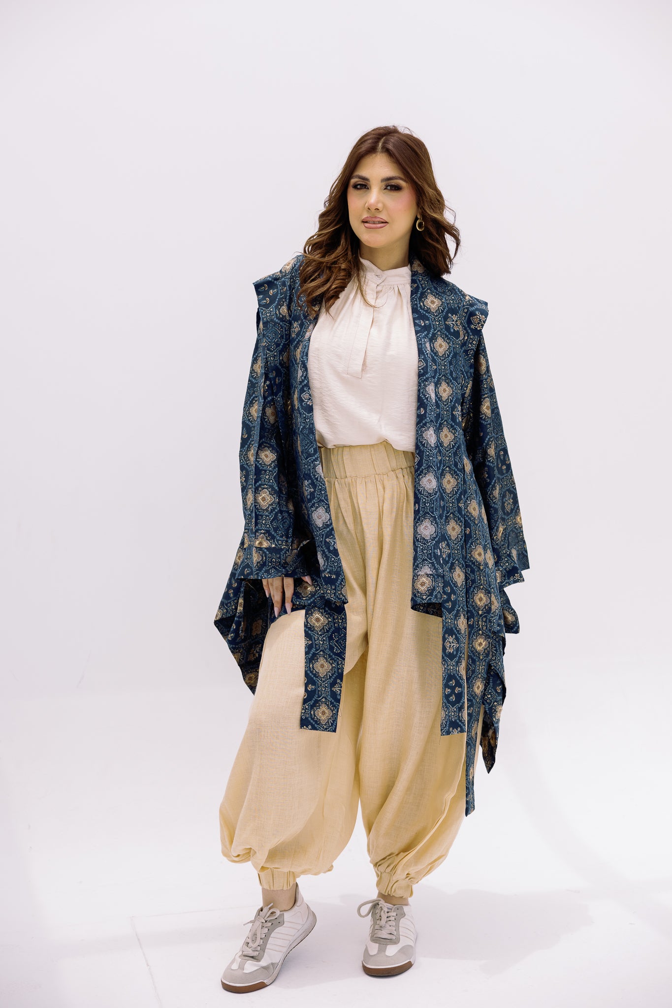 Balloon linen pants