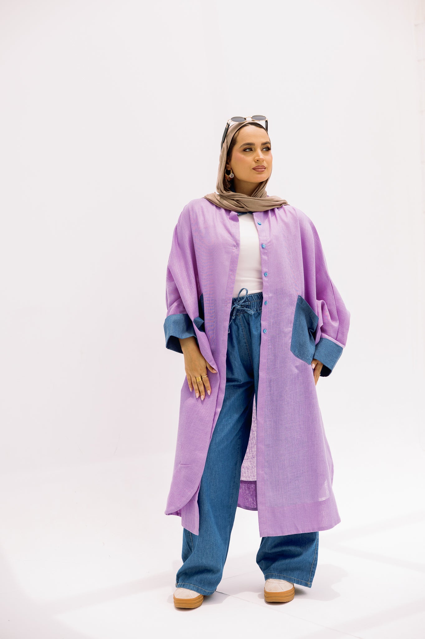Linen long shirt