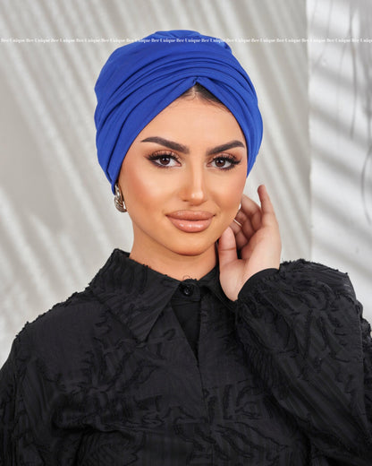 Draped Lycra turban