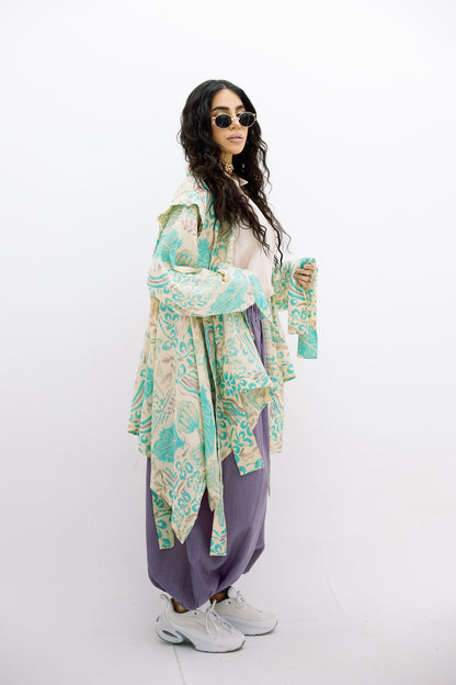 Aqua Bloom Cardigan