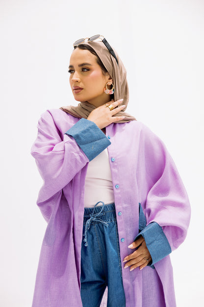 Linen long shirt
