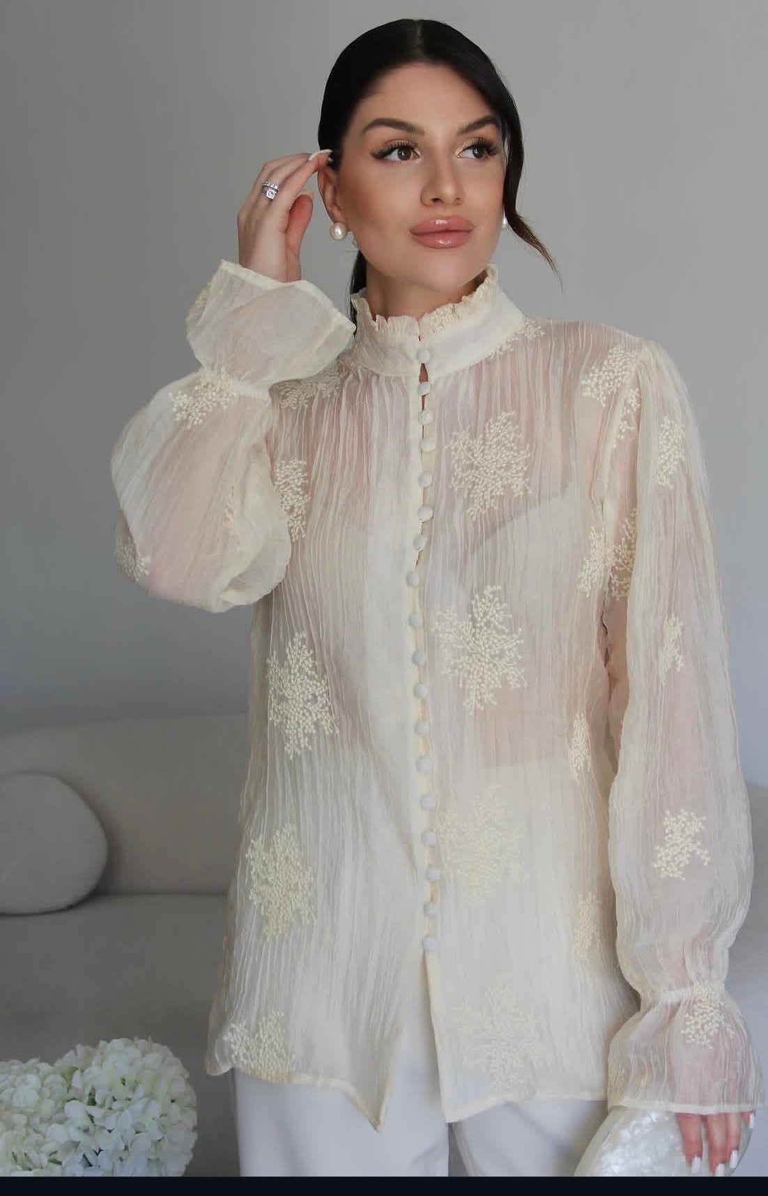 Ivory Whisper Blouse