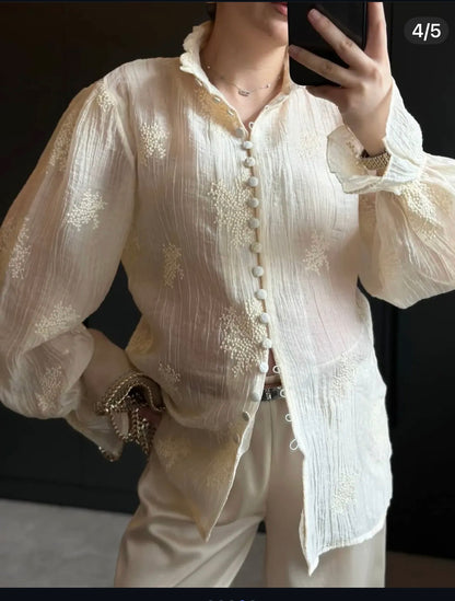 Ivory Whisper Blouse