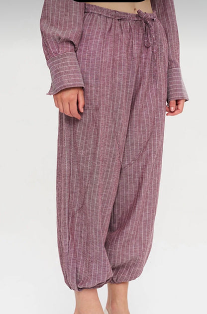 Linen balloon pants