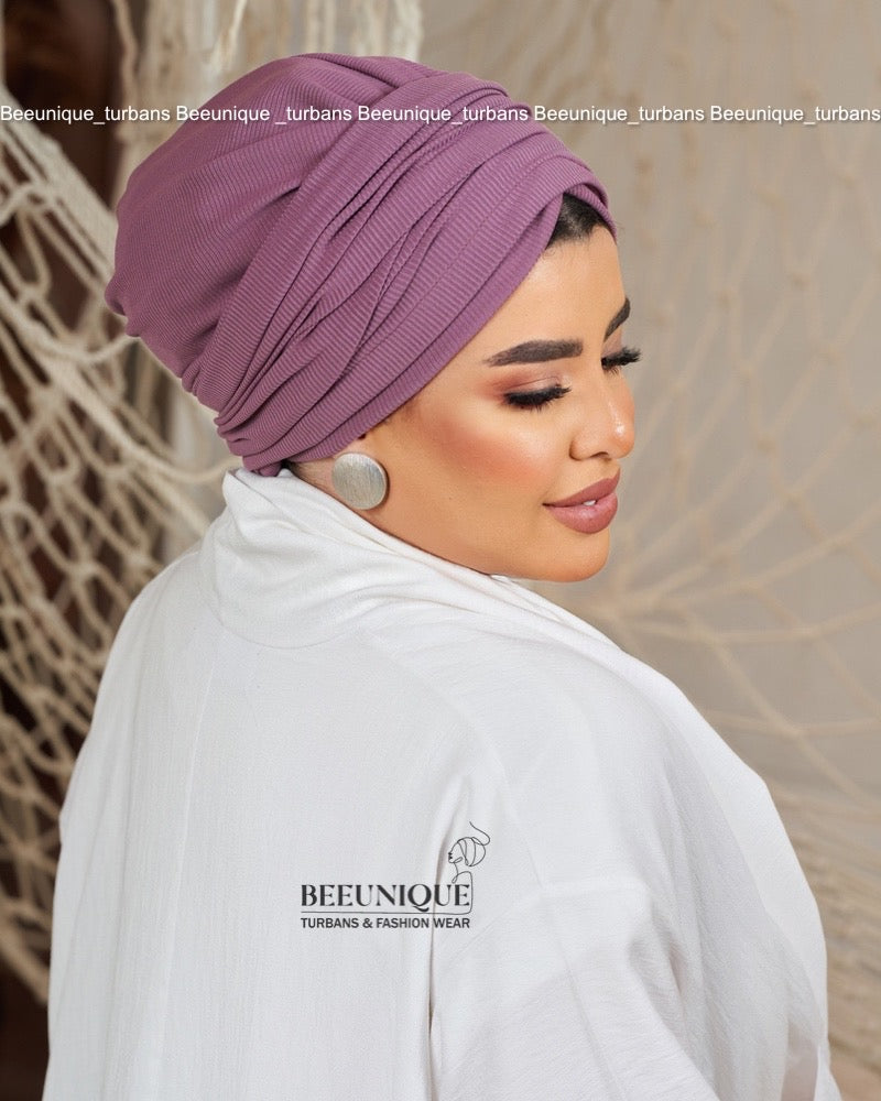 Draped Turban - Purple