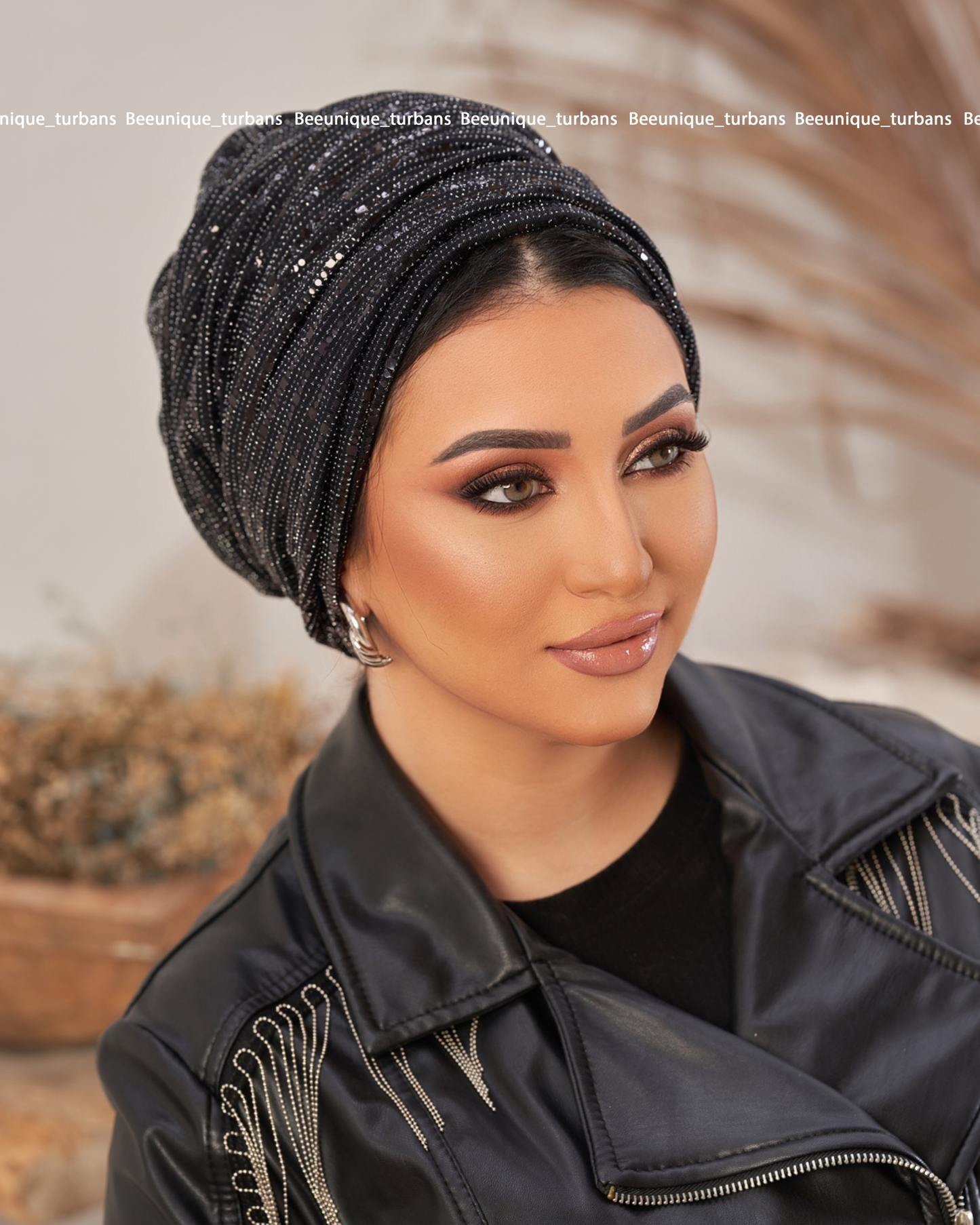 Draped soirée turban