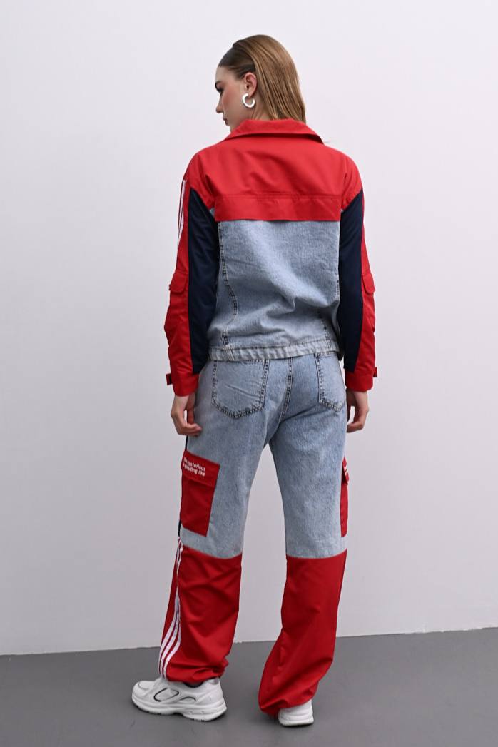 Denim suit