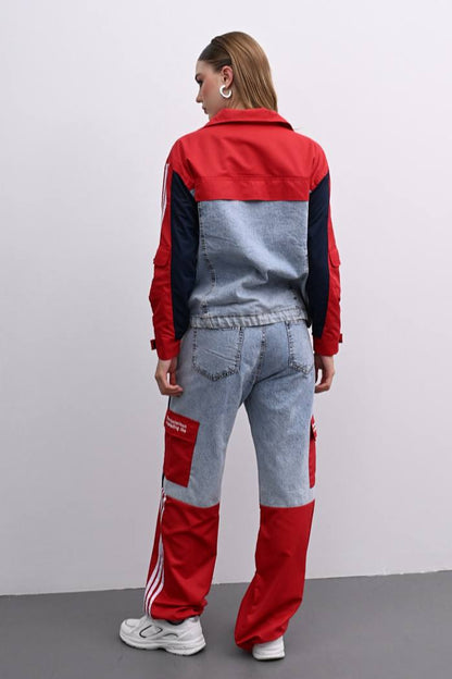 Denim suit