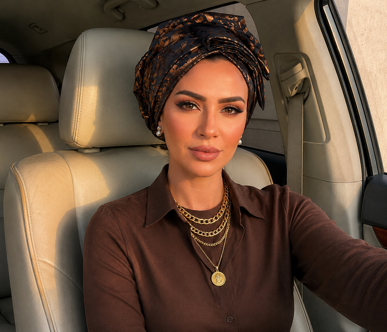 Triple bow turban