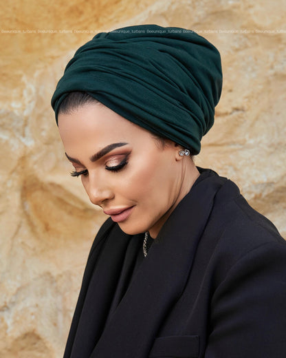 Draped  cotton turban