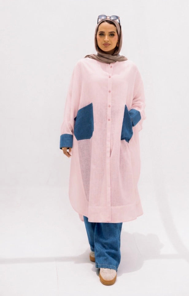 Linen long shirt
