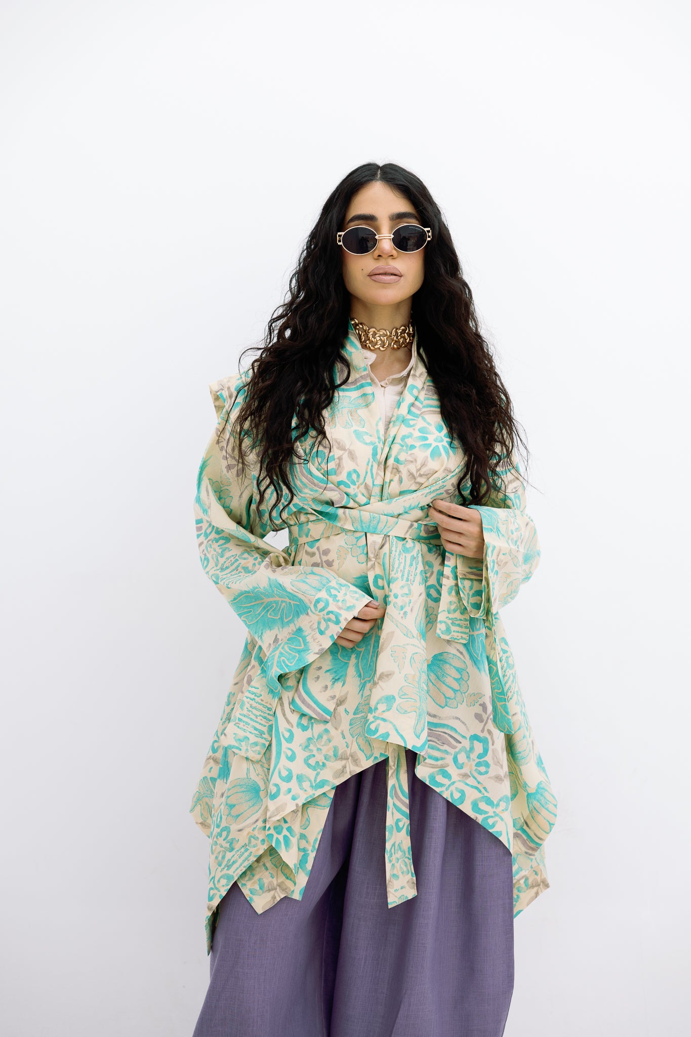 Aqua Bloom Cardigan