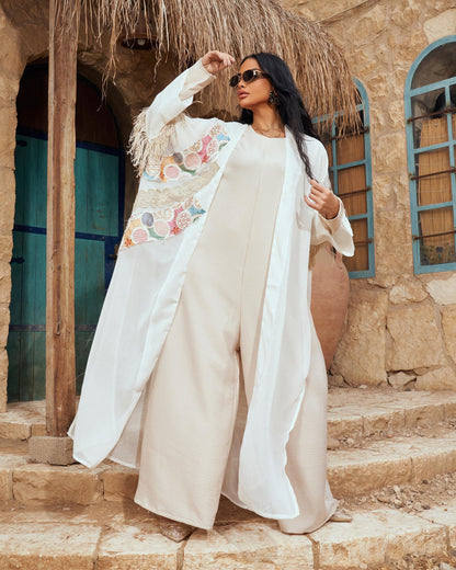 Konouz linen abaya