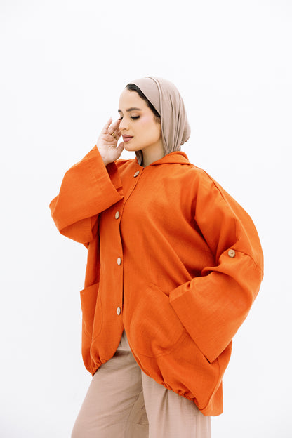 Linen long shirt