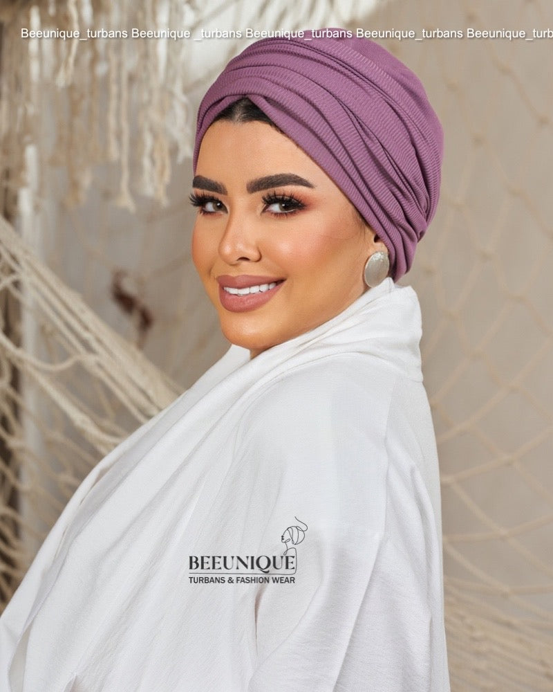 Draped Turban - Purple