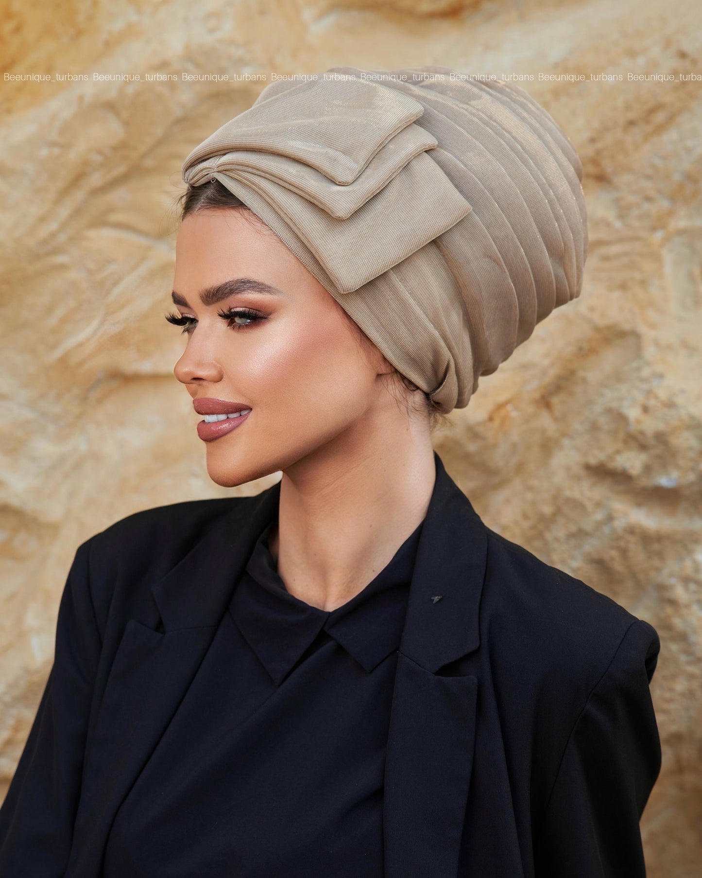 Triple bow turban