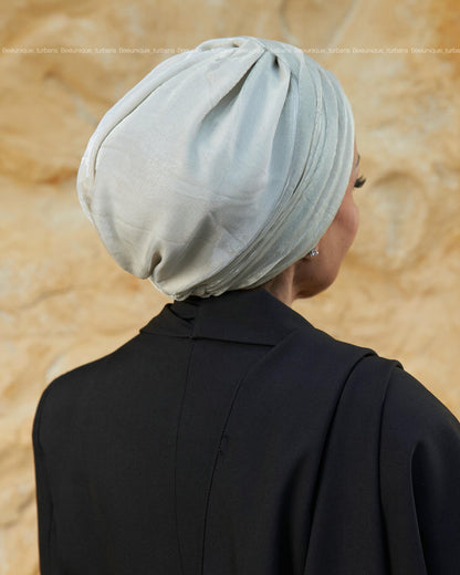 Draped tulle turban
