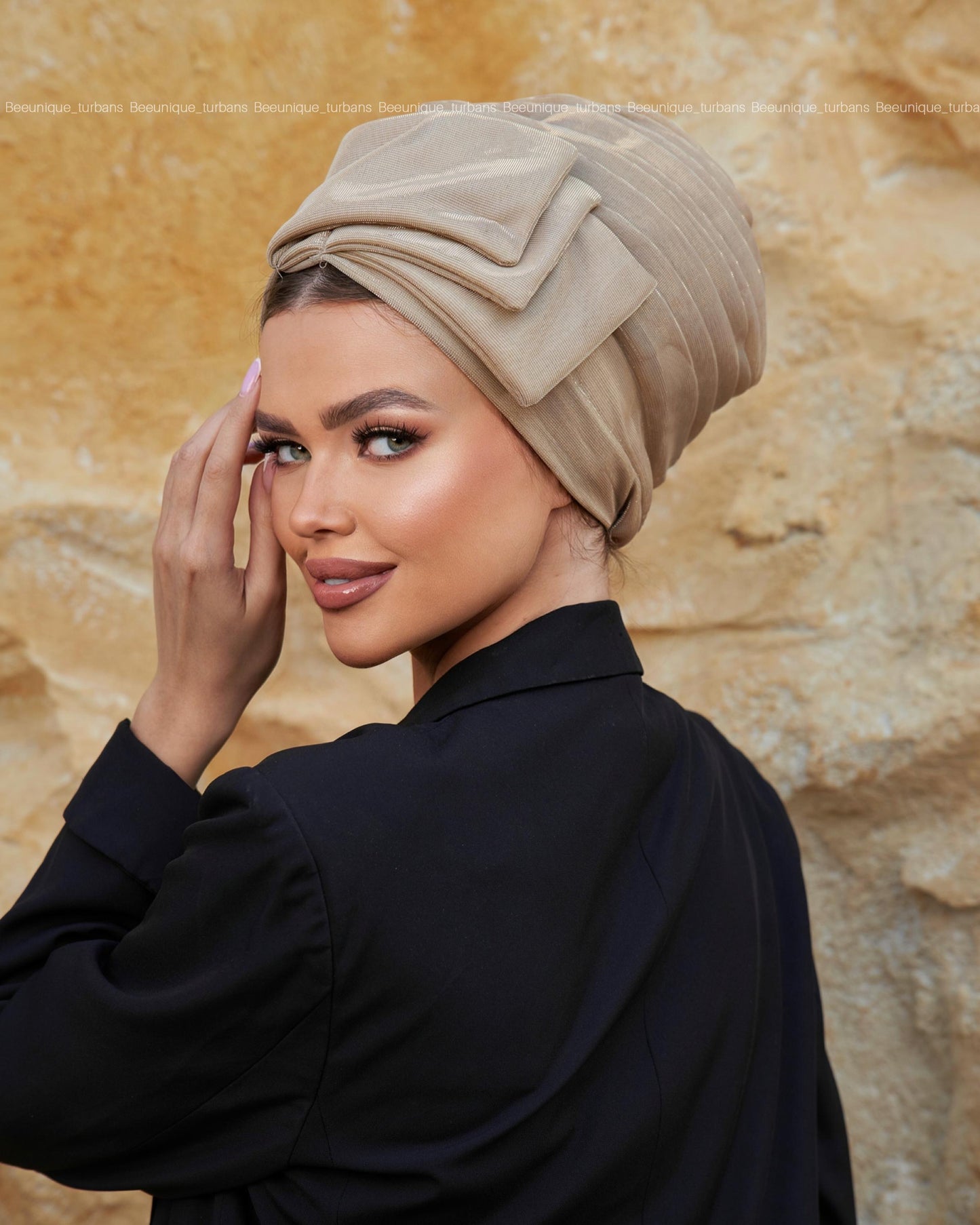 Triple bow turban