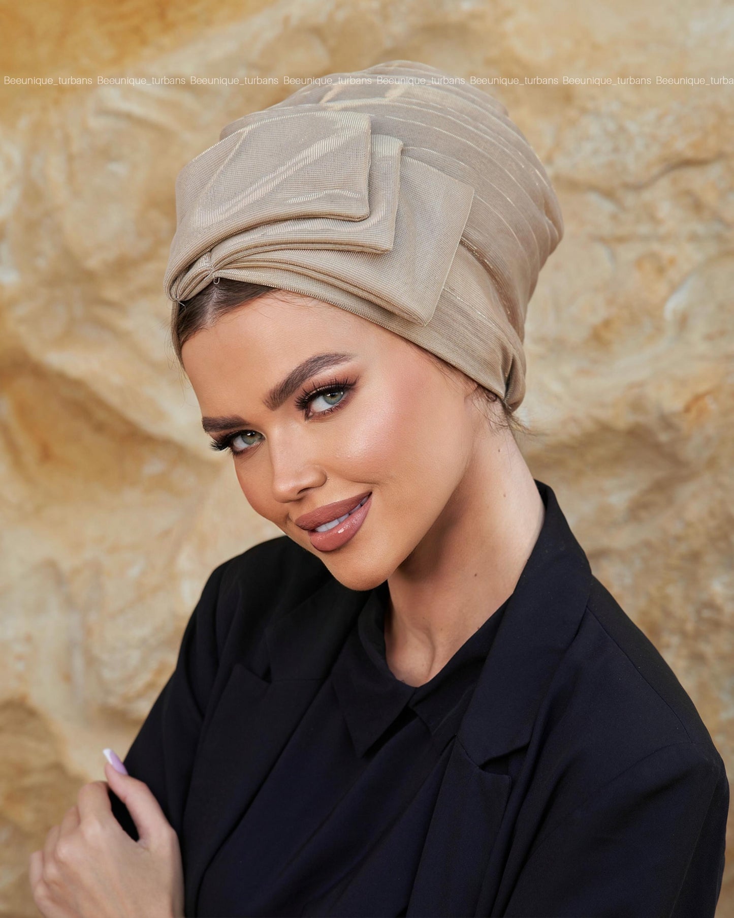 Triple bow turban