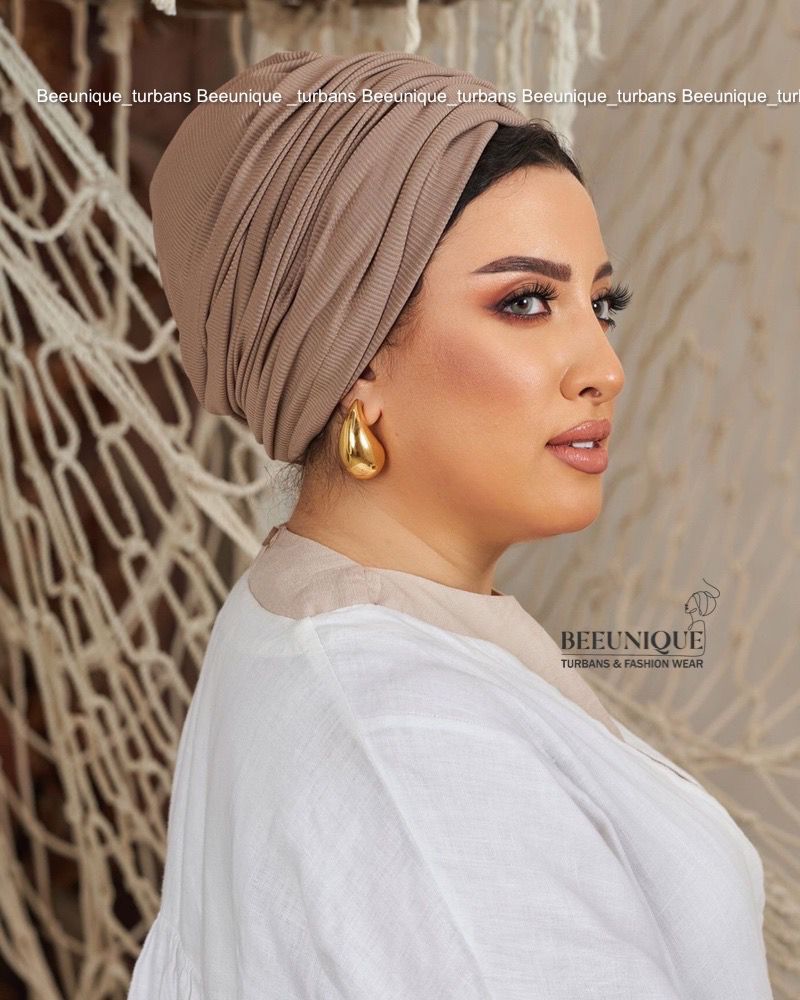 Draped Turban - Beige