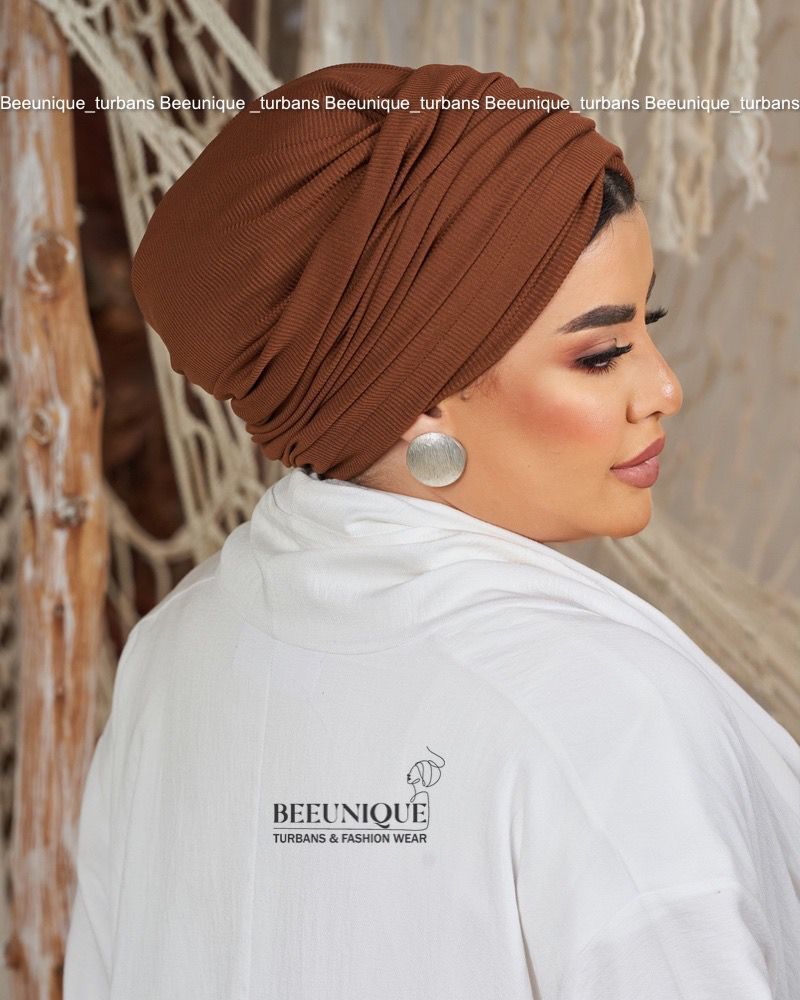 Draped Turban - Brown