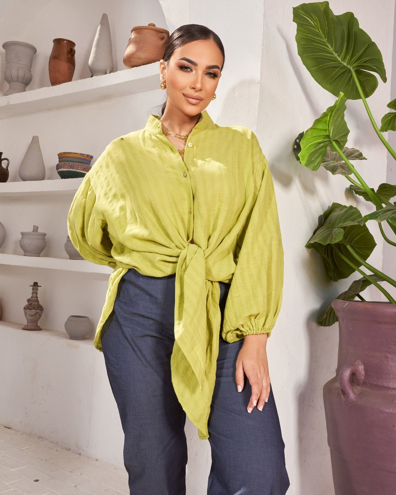 Green Linen Shirt