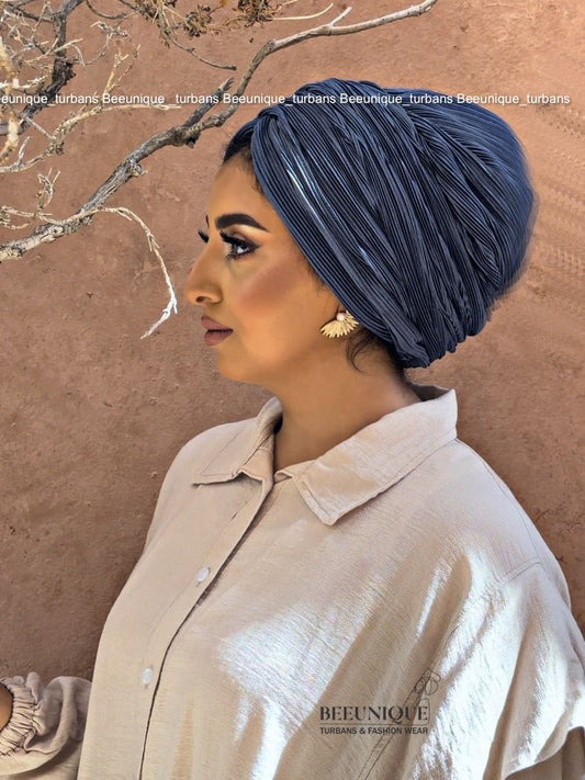 Blisih Draped Turban - Blue