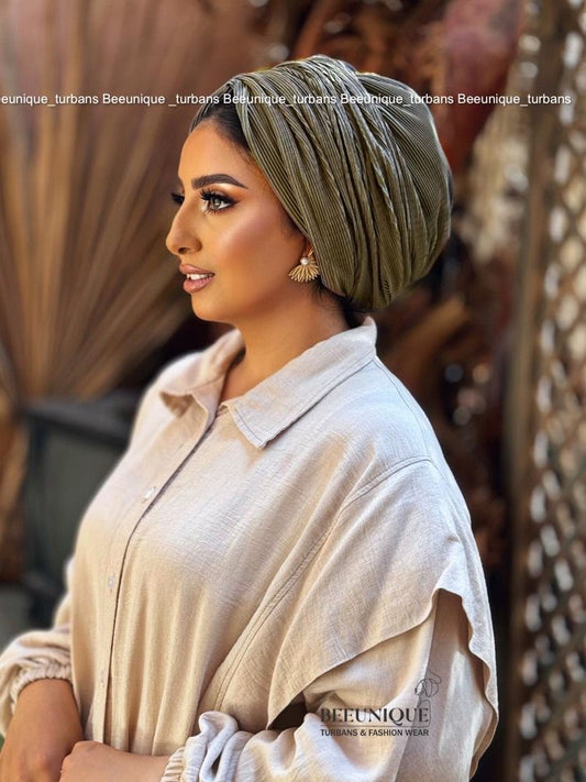 Blisih Draped Turban - Olive